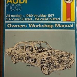 Haynes automotive repair manual for 1969  - 1977 Audi 100